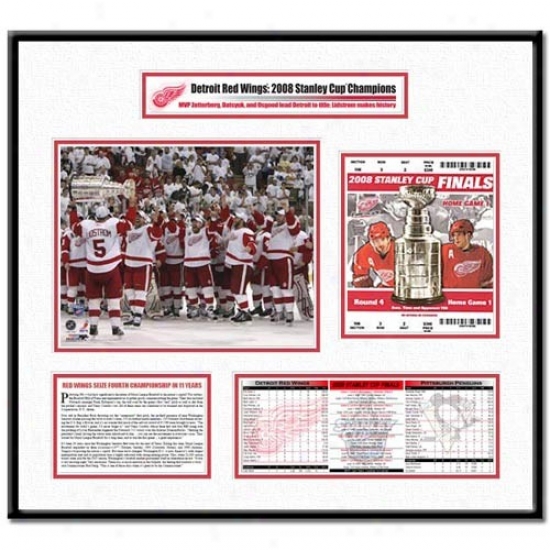 Detroit Red Wings 2008 Stanley Cup Finals Lidstrom Hoists Cup Ticket Condition