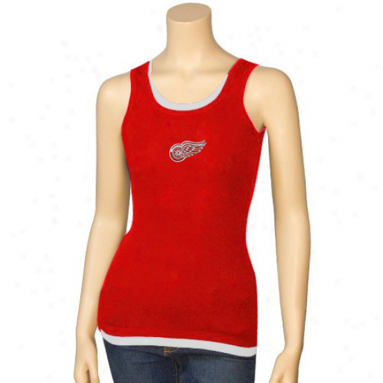 Detroit Red Wings Ladies Red Harmony Layered Tank Top