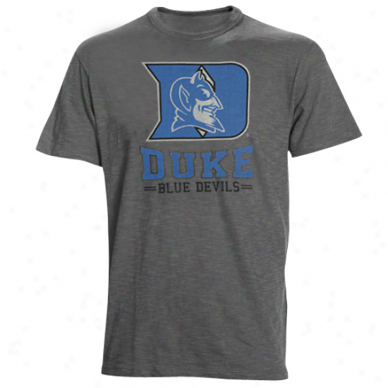 Duke Blue Devils Backfield Slub T-shirt - Charcoal