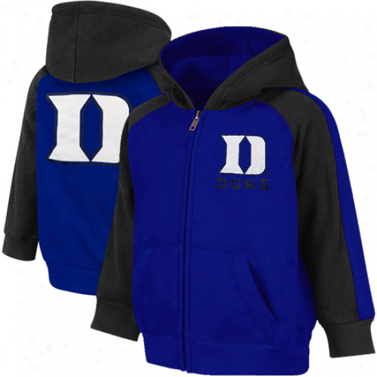 Duke Blue Devils Toddler Snap Full Zip Hoodie - Duke Blue-black