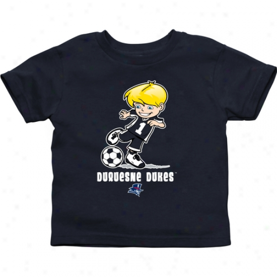 Duquesne Dukes Toddler Boys Soccer T-shirt - Navy Blue