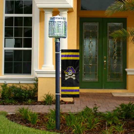 "east Carolina Pirates 32"" X 10.5"" Applique Post Banner"