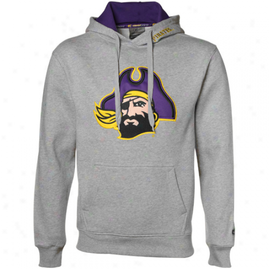 East Carolina Pirates Ash Automatic Pullover Hoody Sweatshirt