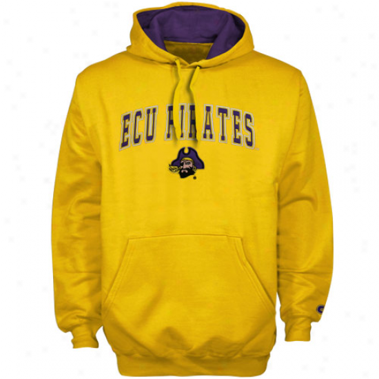 East Carolina Pirates Gold Automatic Pullover Hoody Sweatshirt