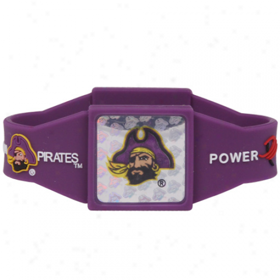 East Carolina Pirates Purple Power Force Silicone Wristband