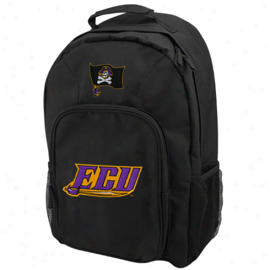 East Carolina Piraates Youth Black Southpaw Backpack