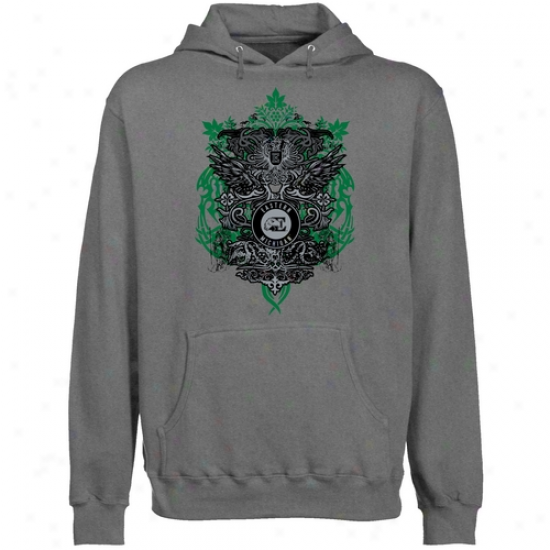 Eastern Michigan Eagles Gunmetal Shield Of Arms Lightweight Pullover Hoody