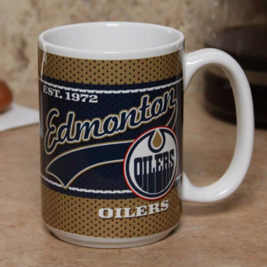 Edmonton Oilers 15oz. Ceramic Jersey Mug