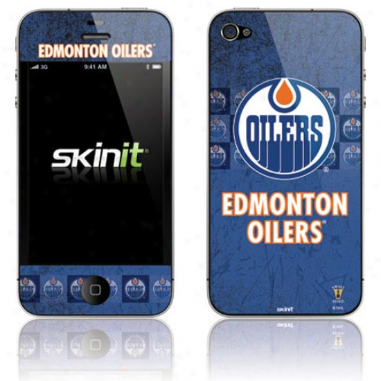 Edmonton Oilers Royal Blue Vintage Iphone 4 Skin