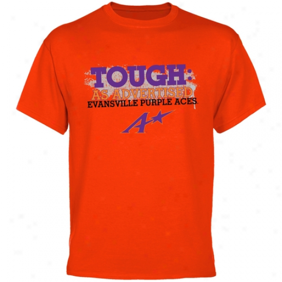 Evansville Purple Aces Orange As Advertised T-shirt