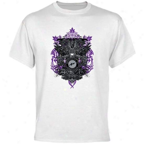 Evansville Purple Aces White Shield Of Ams T-shirt