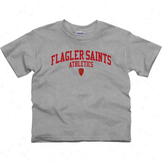 Flagler College Saints Youth Athletics T-shirt - Ash