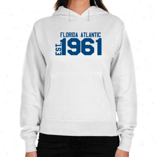 Florida Atlantic University Owls Ladies White Est. Date Lightweight Hoody