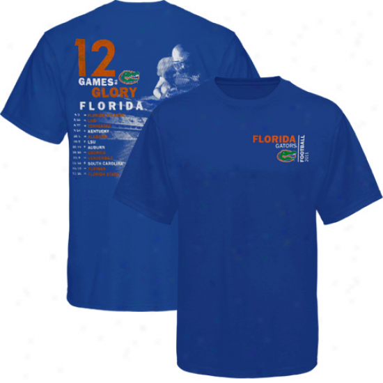 Florida Gators 2011 Football Schedule T-shirt - Royal Blue