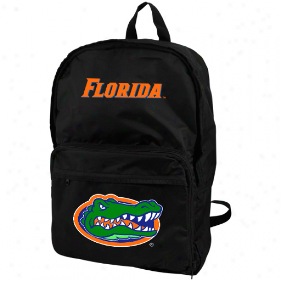 Florida Gators Black Foldaway Backpack