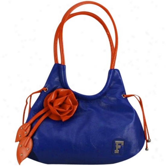 Florida Gators Ladies Royal Blue-orange All-american Flower Purse