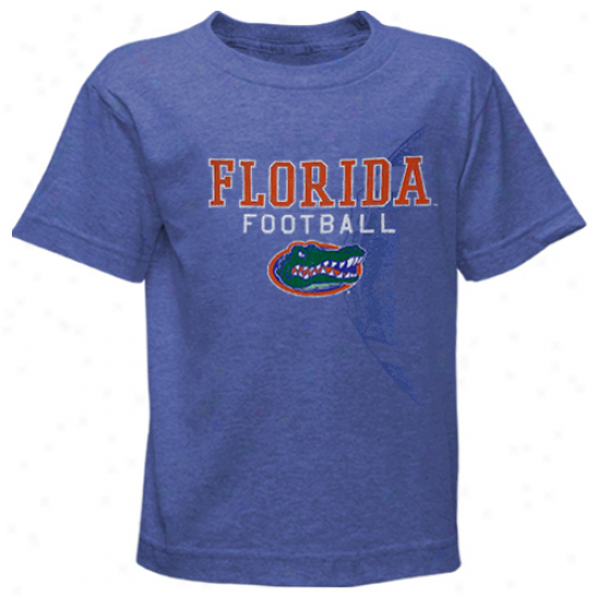 Florida Gators Youth Football Fade T-shirt - Royal Blue