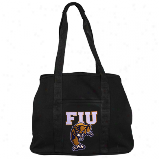 Florida International Golden Panthers Black Domestic Tote Bag