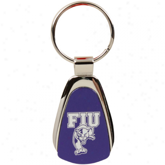 Florida International Golden Panthers Navy Livid Teardrop Keychain