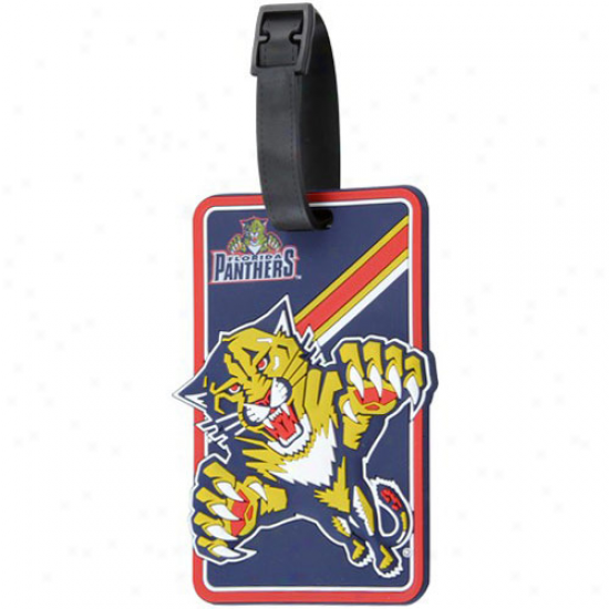 Florida Panthers Embossed Logo Rubber Luggage Tag