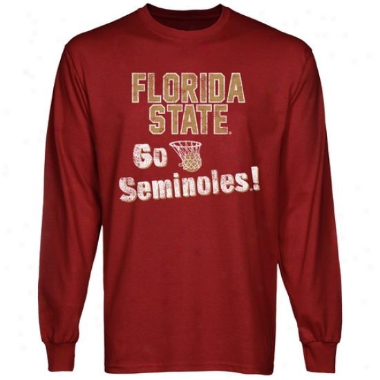 Florida Express  Seminoles Cheering Section Lengthy Sleeve T-shirt - Garnet