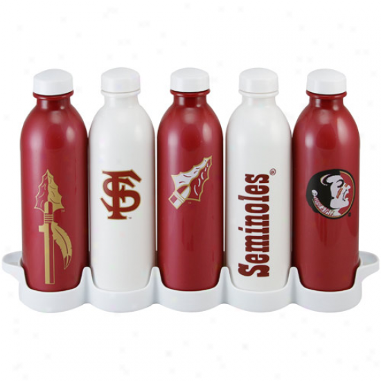 Florida State Seminoles (fsu) 5-pack 16oz. Waterweek Grab & Go Bottle Set