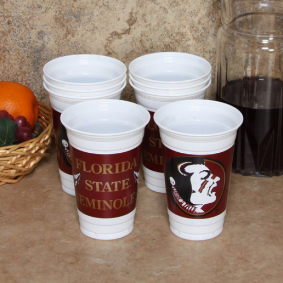 Florida State Seminoles (fsu) 8-pack 20oz. Name & Log0 Plastic Cups