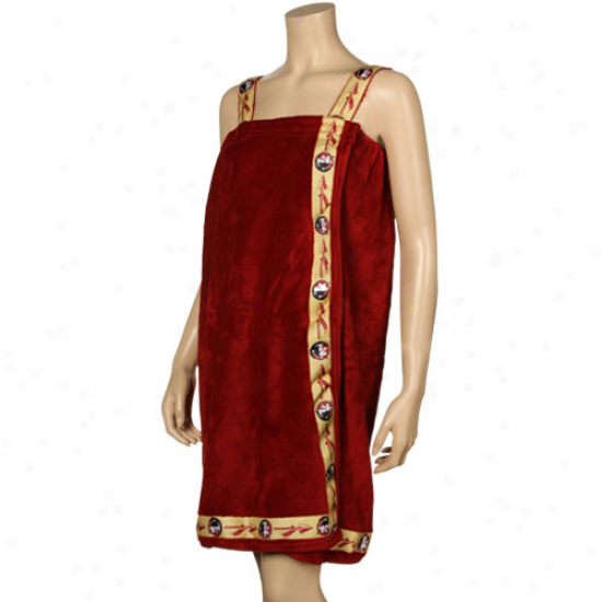 Florida State Seminoles (fsu) Ladies Garnet Bath Wrap