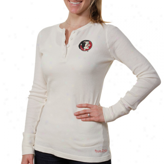 Florida State Seminoles (fsu) Womens Shade Thermal T-shirt - Cream