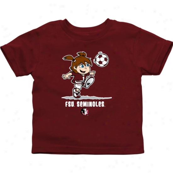 Florida State Seminoles Infant Girla Soccer T-shirt - Garnet