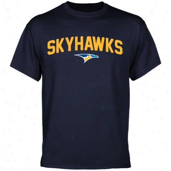 Fort Lewis College Skyhawks Mascot Logo T-shirt - Navy Blue