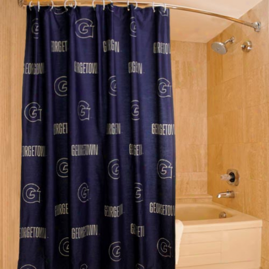 Georgetown Hoyas 72'' X 70'' Navy Blue Collegiate Shower Curtain