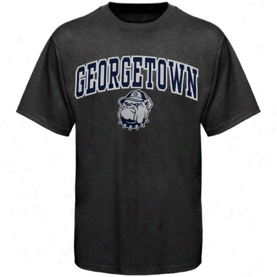 Georgetown Hoyas Arched Seminary of learning T-shirt - Charcoal