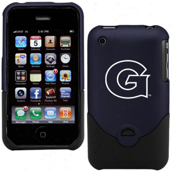 Georgetown Hoyas Navy Blue Iphone 3g/3gs Duo Shell Case