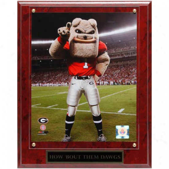 Georgia Bulldogs 10.5'' X 13'' Mascot Plaque-