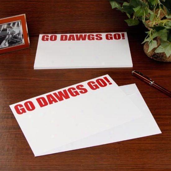 Georgia Bulldogs 20-pack Team Slogan Stationery