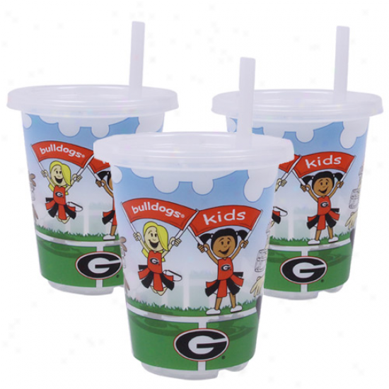 Georgia Bulldogs 3-pack 10oz. Sip N' Go Plastiic Cups