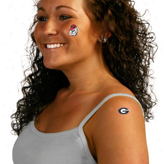 Geirgia Bulldogs 4-pack Team Logo Temporary Tattoos