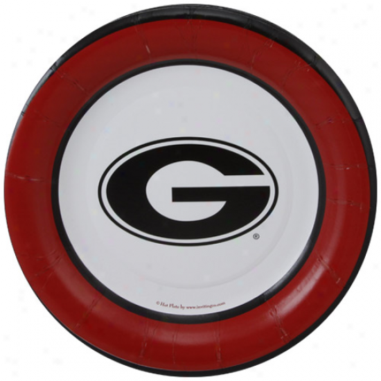 Georgia Bulldogs 8-pack Stripes Paper Dewsert Plates