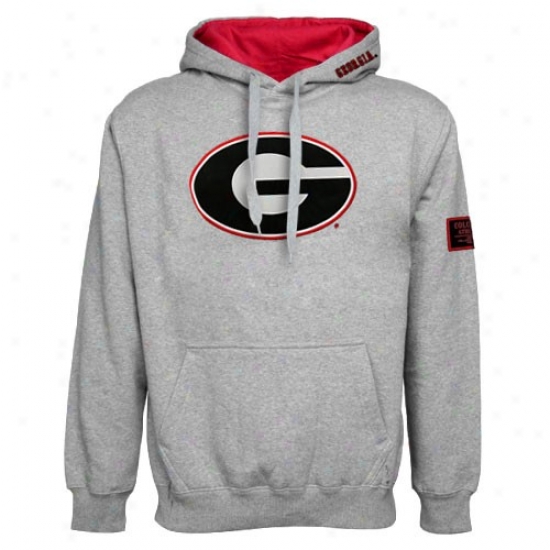 Georgia Bulldogs Ash Self-moving Hood6 Sweatshirt