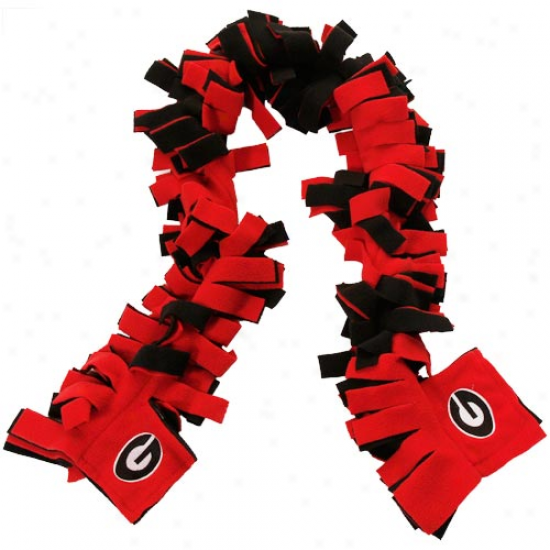 Georgia Bulldogx Black-red Rally Wrap Scarf