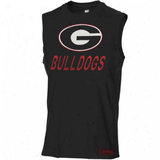 Georgia Bulldogs Dart Sleeveless T-shirt - Black