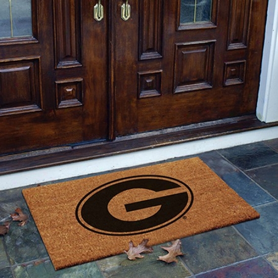 Georgia Bulldogs Flocked Coir House Mat