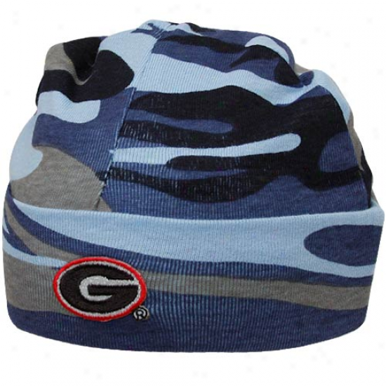 Georgia Bulldogs Infant Blue Camo Knit Beanie