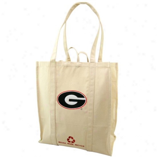 Georgia Bulldogs Natural Resuable Organic Tote Bag