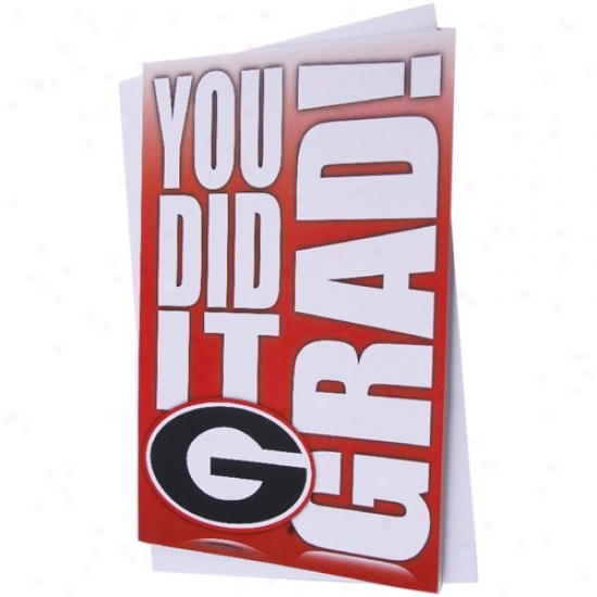 Georgia Bulldogs Team Logo Graduation Card