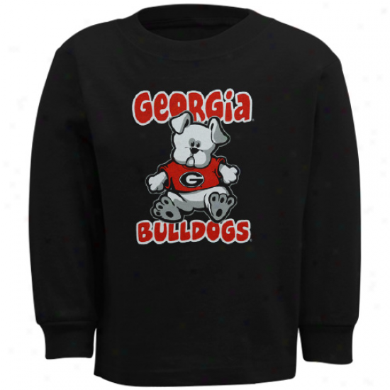 Georgia Bulldogs Toddler Stacker Long Sleeve T-shirt - Black