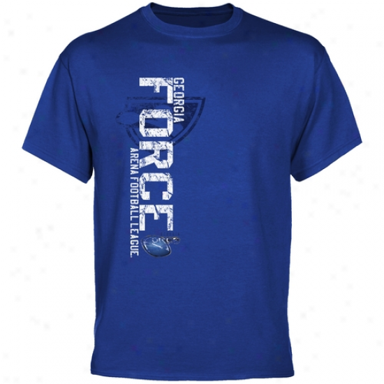 Georgia Fotce Royal Blue Vertical Destroyed T-shirt