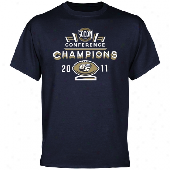 Georgia Southern Eagles 2011 Socon Football Champions T-shirt - Navy Blue