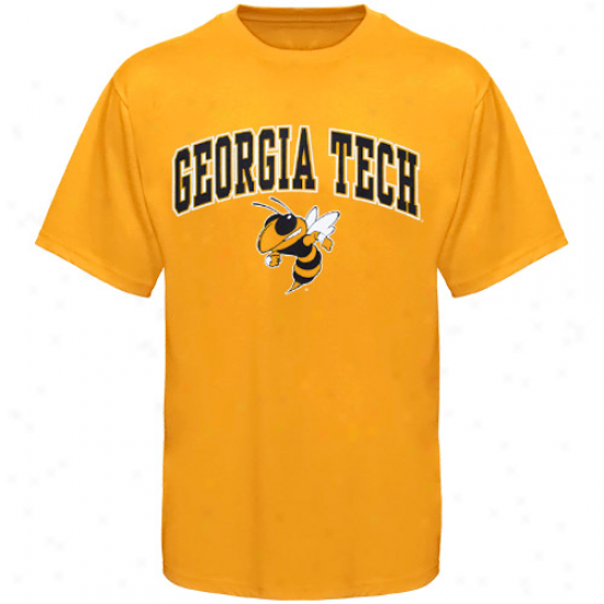 Georgia Tech Yellow Jackets Arched University T-shirt - Gold